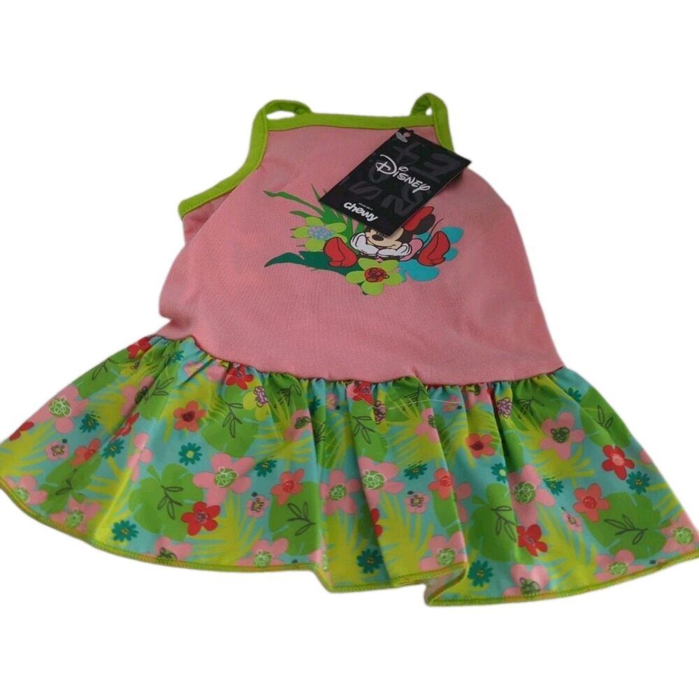 Disney Pet Dog Dress Tropical Minnie Mouse Hawaiian Small Floral New NWT